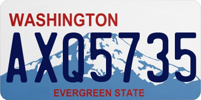 WA license plate AXQ5735