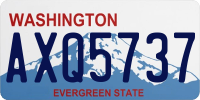 WA license plate AXQ5737