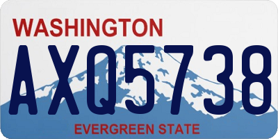 WA license plate AXQ5738