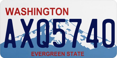 WA license plate AXQ5740