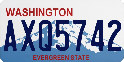 WA license plate AXQ5742