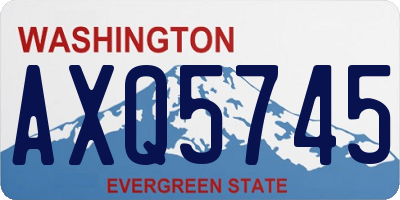 WA license plate AXQ5745