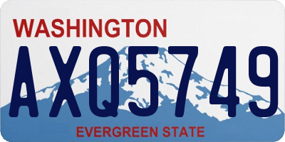 WA license plate AXQ5749