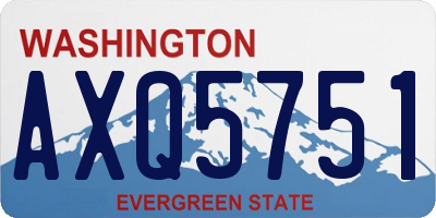 WA license plate AXQ5751