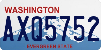 WA license plate AXQ5752
