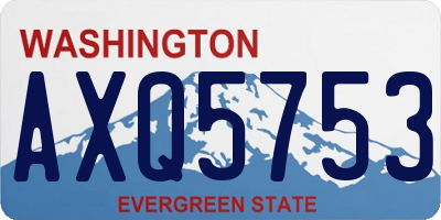 WA license plate AXQ5753