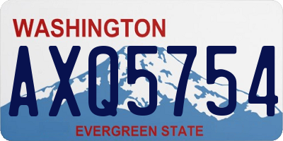 WA license plate AXQ5754