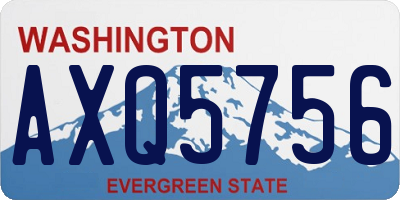 WA license plate AXQ5756