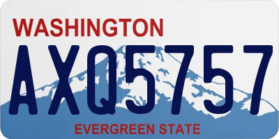 WA license plate AXQ5757