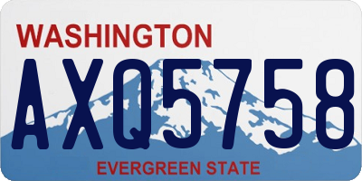 WA license plate AXQ5758