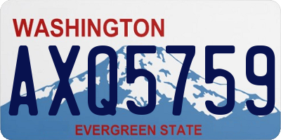 WA license plate AXQ5759