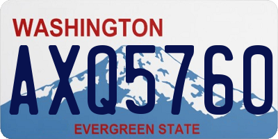 WA license plate AXQ5760