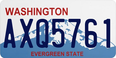 WA license plate AXQ5761