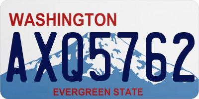 WA license plate AXQ5762