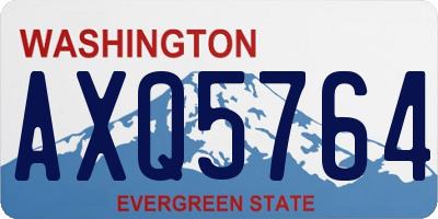 WA license plate AXQ5764