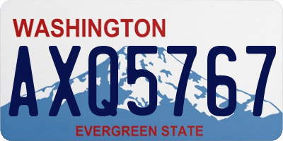WA license plate AXQ5767