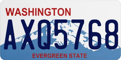 WA license plate AXQ5768
