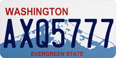 WA license plate AXQ5777