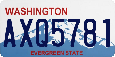 WA license plate AXQ5781