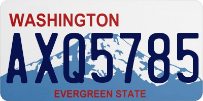 WA license plate AXQ5785