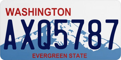 WA license plate AXQ5787