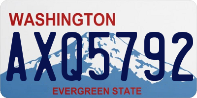 WA license plate AXQ5792
