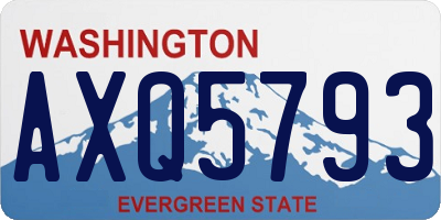 WA license plate AXQ5793