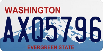 WA license plate AXQ5796