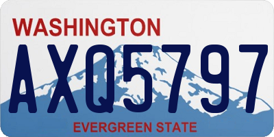 WA license plate AXQ5797