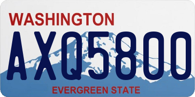WA license plate AXQ5800