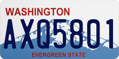 WA license plate AXQ5801