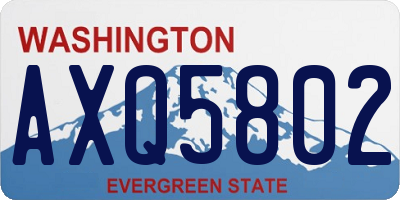 WA license plate AXQ5802