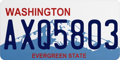 WA license plate AXQ5803