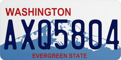 WA license plate AXQ5804