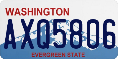 WA license plate AXQ5806
