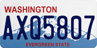 WA license plate AXQ5807
