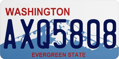 WA license plate AXQ5808