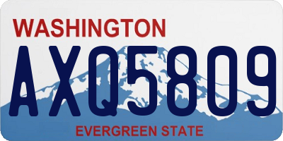 WA license plate AXQ5809