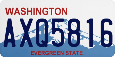 WA license plate AXQ5816