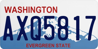 WA license plate AXQ5817