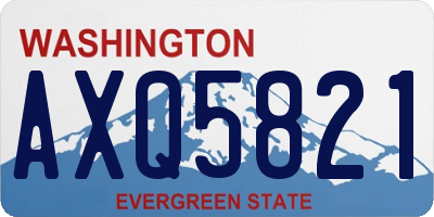 WA license plate AXQ5821