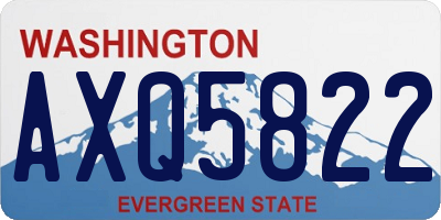 WA license plate AXQ5822