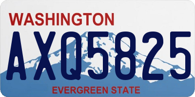 WA license plate AXQ5825