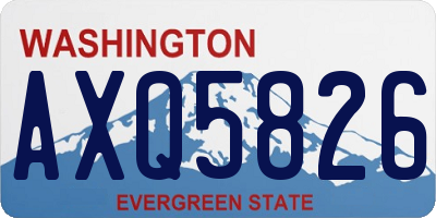 WA license plate AXQ5826