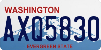 WA license plate AXQ5830