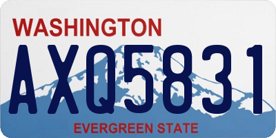WA license plate AXQ5831