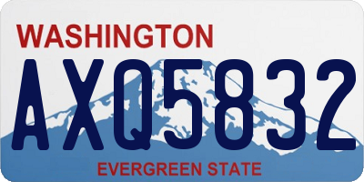 WA license plate AXQ5832