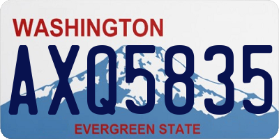 WA license plate AXQ5835