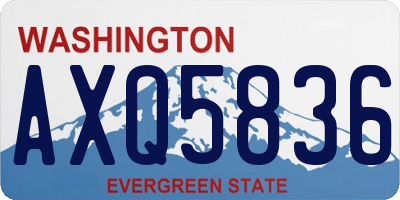 WA license plate AXQ5836
