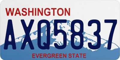 WA license plate AXQ5837